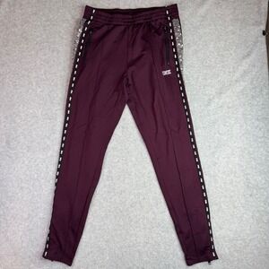 Victoria's Secret Pink Bling Silver Sequin Skinny Jogger Sweat Pants Sz S Maroon
